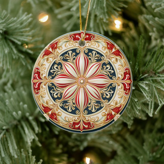 Candy Cane Medallion Ornament 14851 (Tree)