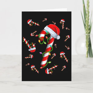 Candy Cane Merry And Bright Red And White Candy Ch Card