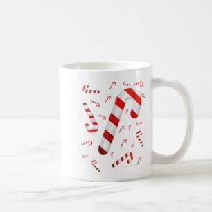 Candy Cane Merry And Bright Red And White Candy Co Coffee Mug