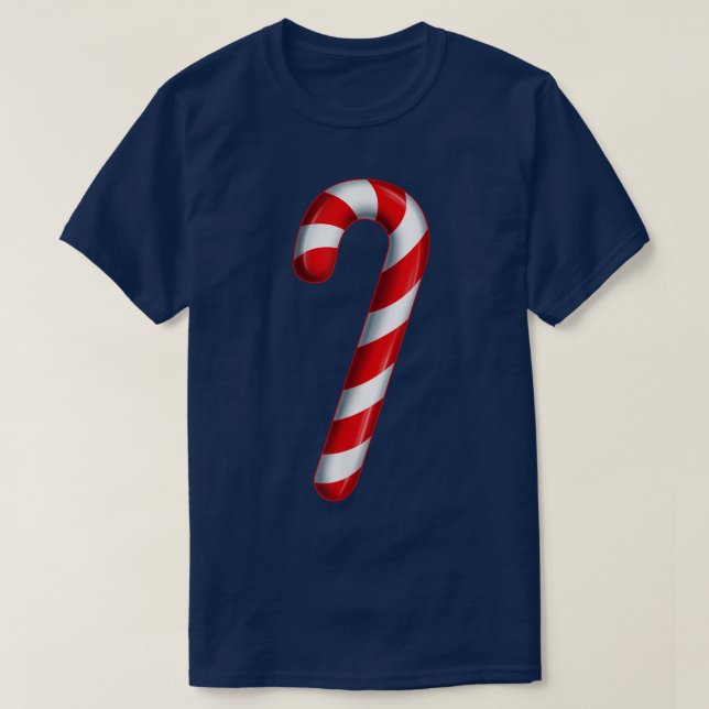 Candy Cane Merry and Bright Red and White Candy Co T-Shirt (Design Front)