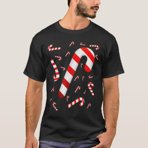 Candy Cane Merry And Bright Red And White Candy Co T-Shirt