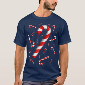 Candy Cane Merry and Bright Red and White Candy Co T-Shirt