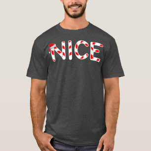 Candy Cane Nice Christmas Family Matching Gift T-Shirt