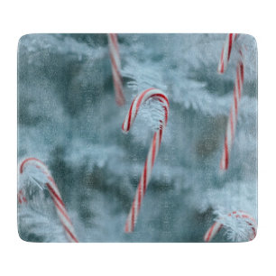 Candy Cane on Tree Cutting Board