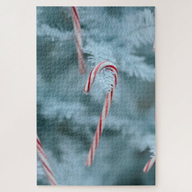 Candy Cane on Tree Jigsaw Puzzle (Vertical)