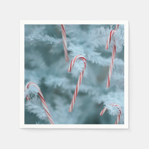 Candy Cane on Tree Napkin
