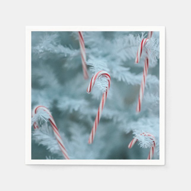 Candy Cane on Tree Napkin (Front)