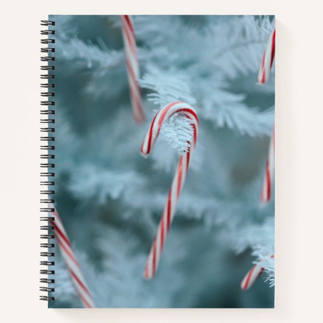 Candy Cane on Tree Notebook (Front)