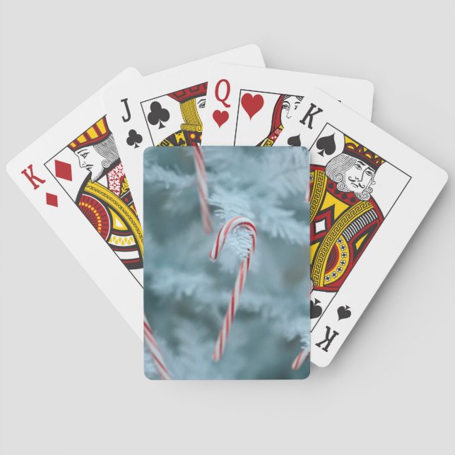 Candy Cane on Tree Playing Cards (Back)