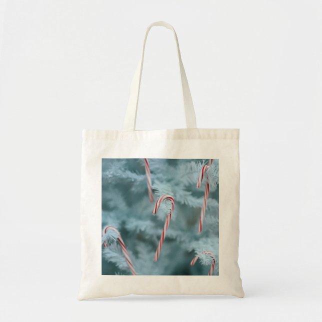 Candy Cane on Tree Tote Bag (Front)