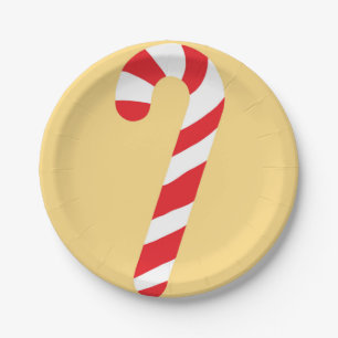 Candy Cane Paper Plate