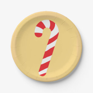 Candy Cane Paper Plate