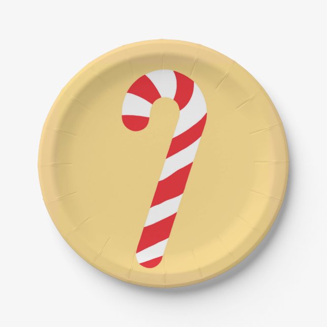 Candy Cane Paper Plate (Front)