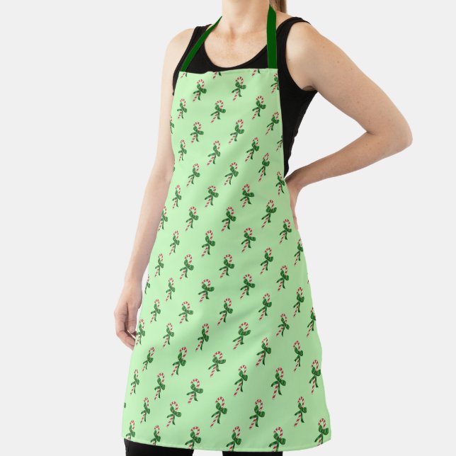 Candy Cane Pattern Apron (Insitu)