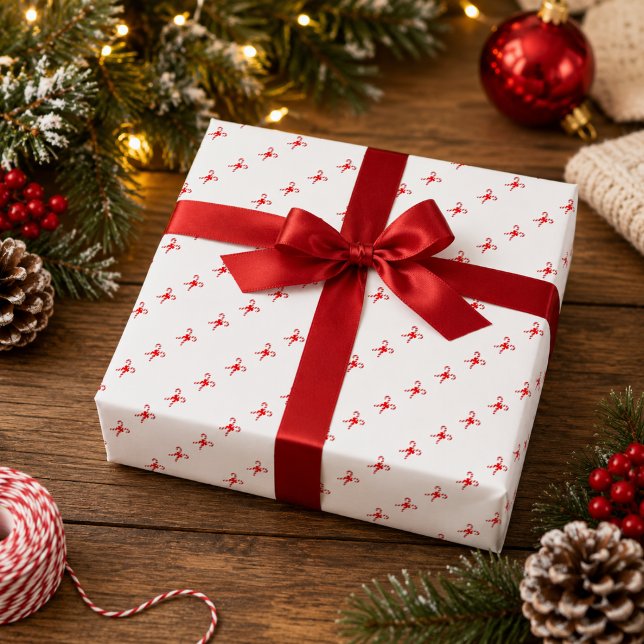 Candy Cane Pattern Christmas Wrapping Paper (Creator Uploaded)