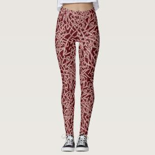 Candy Cane Pattern Leggings