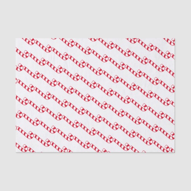 Candy Cane Pattern Tissue Paper (Front)