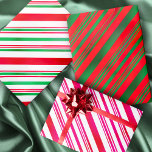 Candy Cane Patterns Christmas Red and Green White Wrapping Paper Sheet<br><div class="desc">🎁 **Festive Candy Cane Striped Christmas Wrapping Paper – Set of 3 Holiday Sheets** 🎄 Add a classic and cheerful touch to your holiday gifting with our **Christmas Candy Cane Stripes Wrapping Paper Set**, inspired by the timeless look of candy canes and the traditional colours of the season — red,...</div>