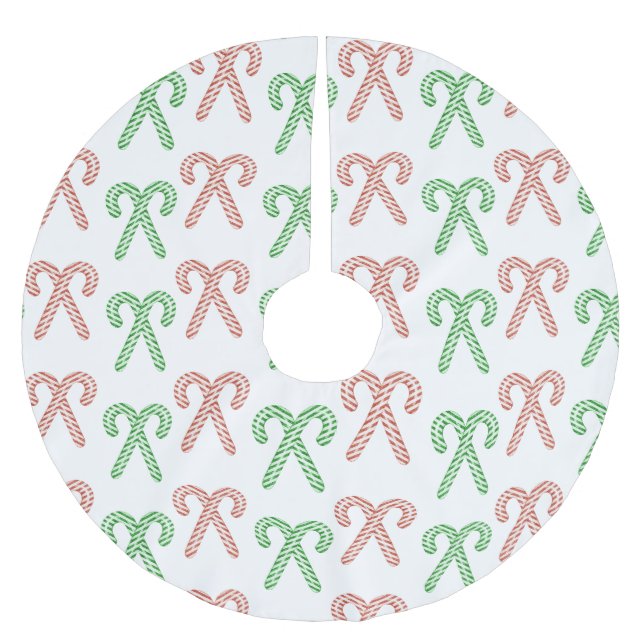 Candy cane/peppermint brushed polyester tree skirt (Front)
