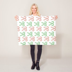 Candy cane/peppermint fleece blanket