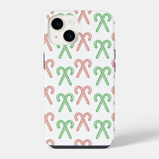 Candy cane/peppermint iPhone case (Back)
