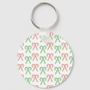 Candy cane/peppermint key ring