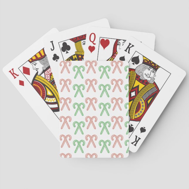Candy cane/peppermint  playing cards (Back)