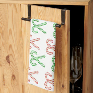 Candy cane/peppermint tea towel