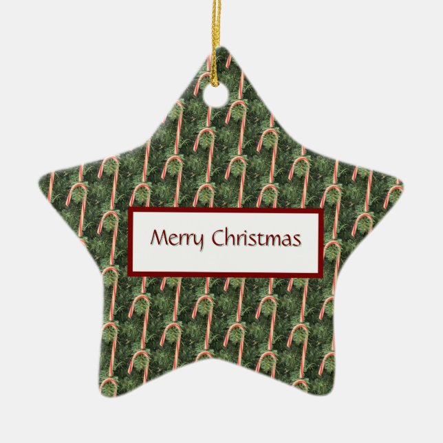 Candy Cane Photo Ornament  (Front)