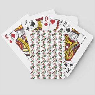 candy cane playing cards