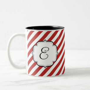 Candy Cane Red and White Striped Tea Coffee Mug