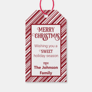 Candy Cane Retro Gift Tags