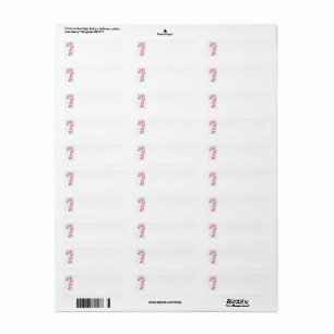 Candy Cane Return Address Label