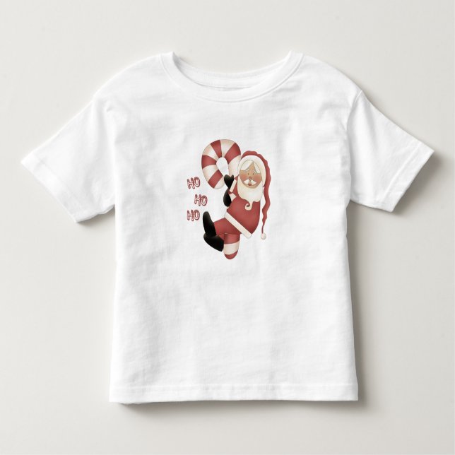 Candy Cane Santa Toddler T-Shirt (Front)