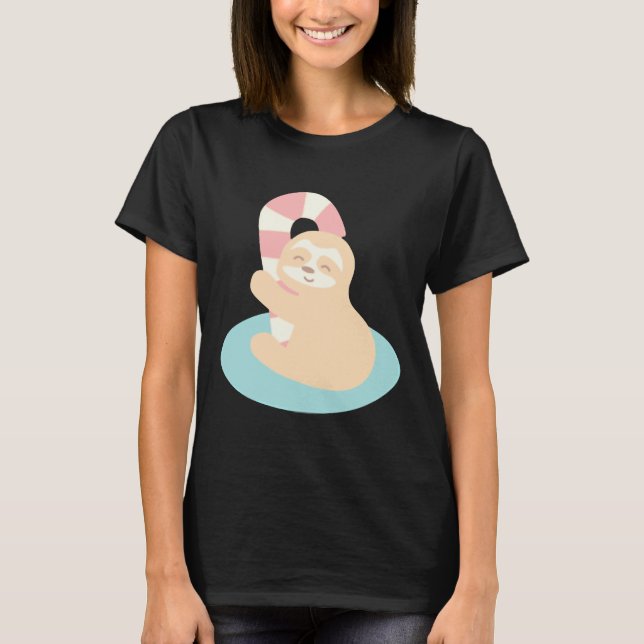 Candy Cane Sloth T-Shirt (Front)