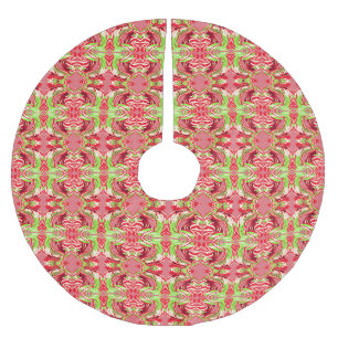 CANDY CANE SNAKE on PINK tree skirt