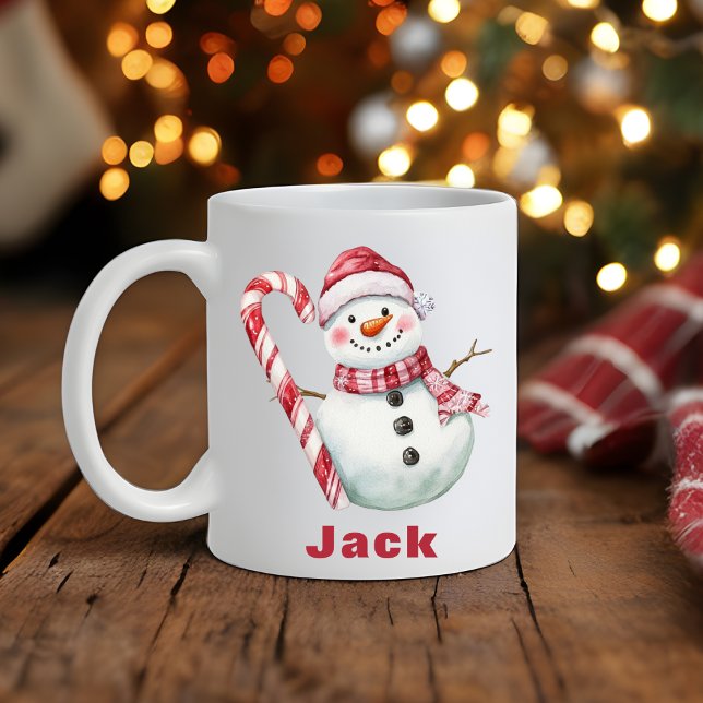  Candy Cane Snowman Christmas Coffee Mug (Candy Cane Snowman Christmas Coffee Mug
)