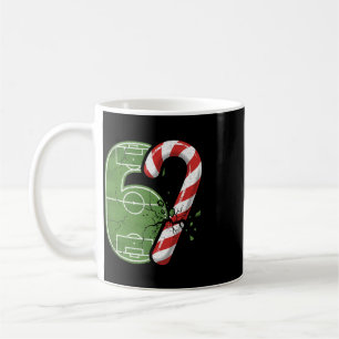 Candy Cane Soccer Field 67 Cracked Funny Christmas Coffee Mug