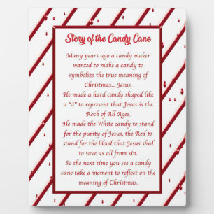 Candy Cane Story Plaque