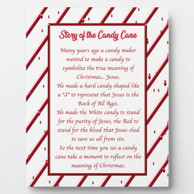 Candy Cane Story Plaque (Front)