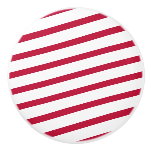 candy cane stripe ceramic knob (Front)