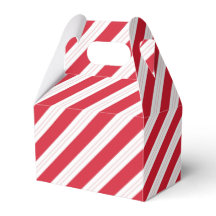 Candy Cane Stripe Gabled Christmas Party Favour Bo