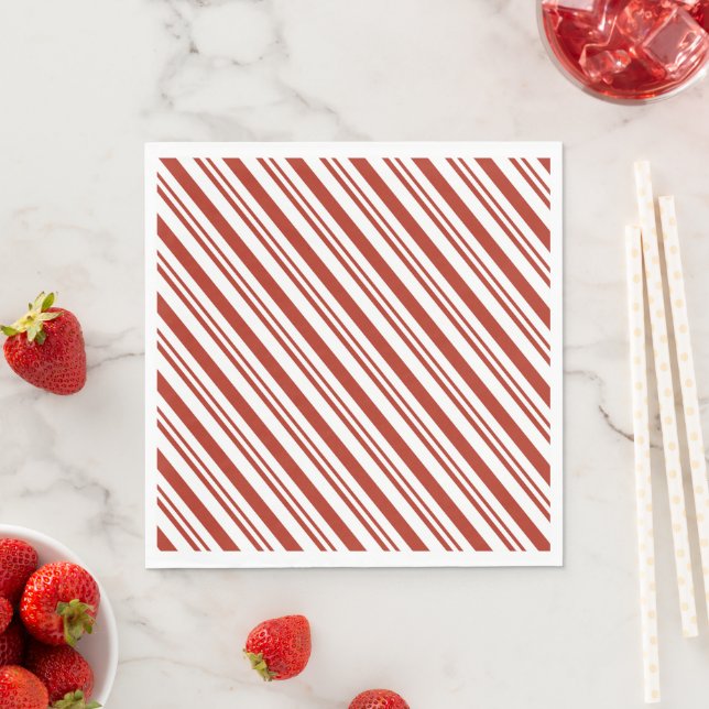Candy Cane Stripe Paper Napkins (Insitu)