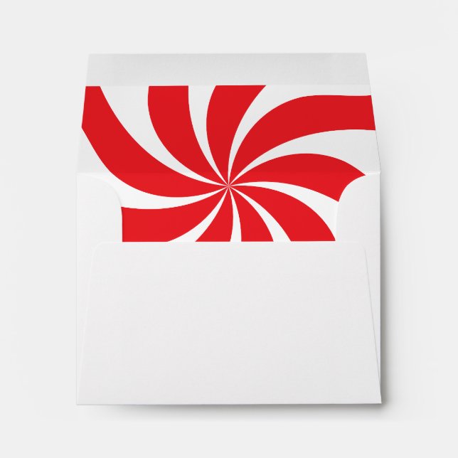 Candy Cane Stripe & Swirl Envelope (Back (Bottom))