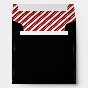 Candy Cane Striped Holiday Envelope