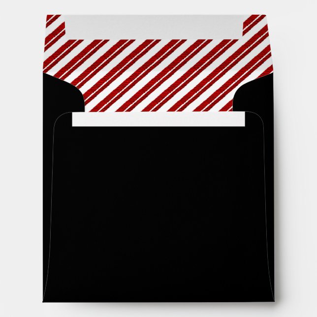Candy Cane Striped Holiday Envelope (Back (Bottom))