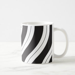 Candy Cane Stripes Black and White Coffee Mug