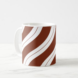 Candy Cane Stripes Brown Coffee Mug