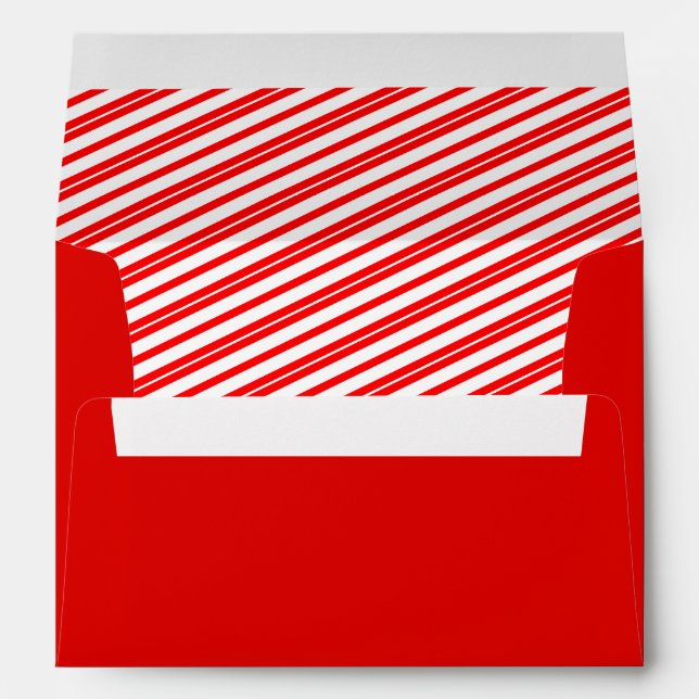 Candy Cane Stripes Christmas Envelope (Back (Bottom))