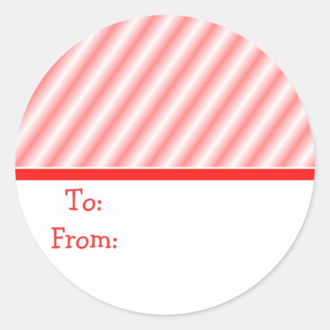 Candy Cane Stripes Gift Tags (Front)